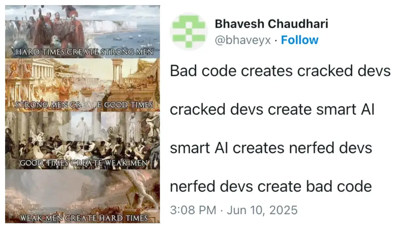 The paradox of AI productivity is reminiscent of the cycle of civilization