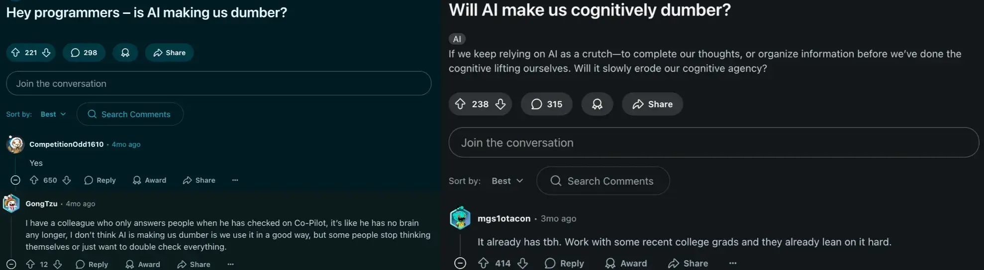 people's opinion on effect of ai on brain